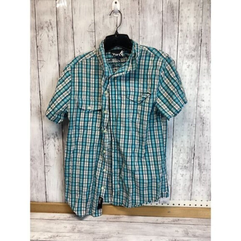 Goth y2k indie normcore gorpcore fisherman Vurt Men Shirt Size Medium Blue White